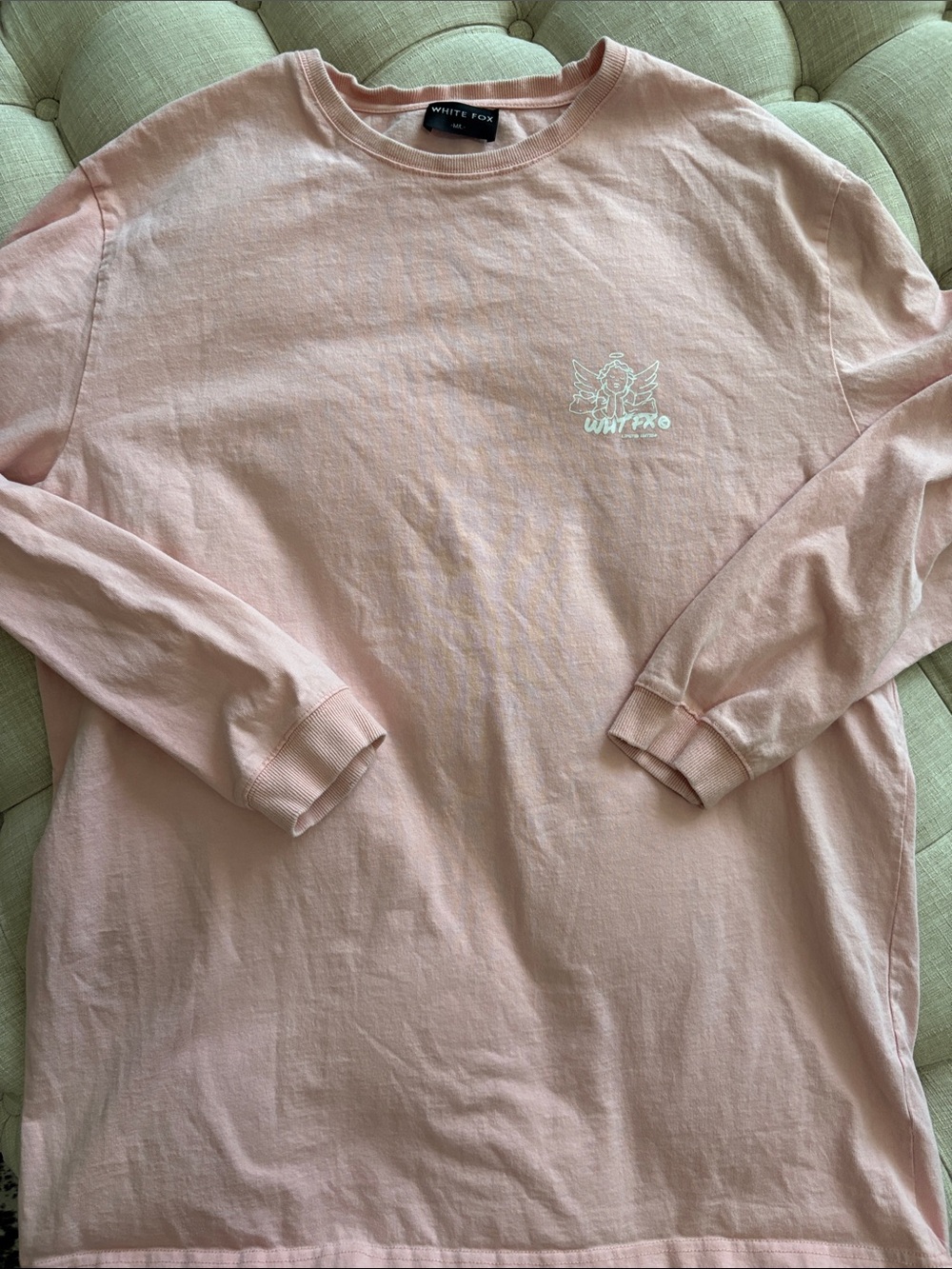 White Fox Boutique Long Sleeve Tee - Light Pink